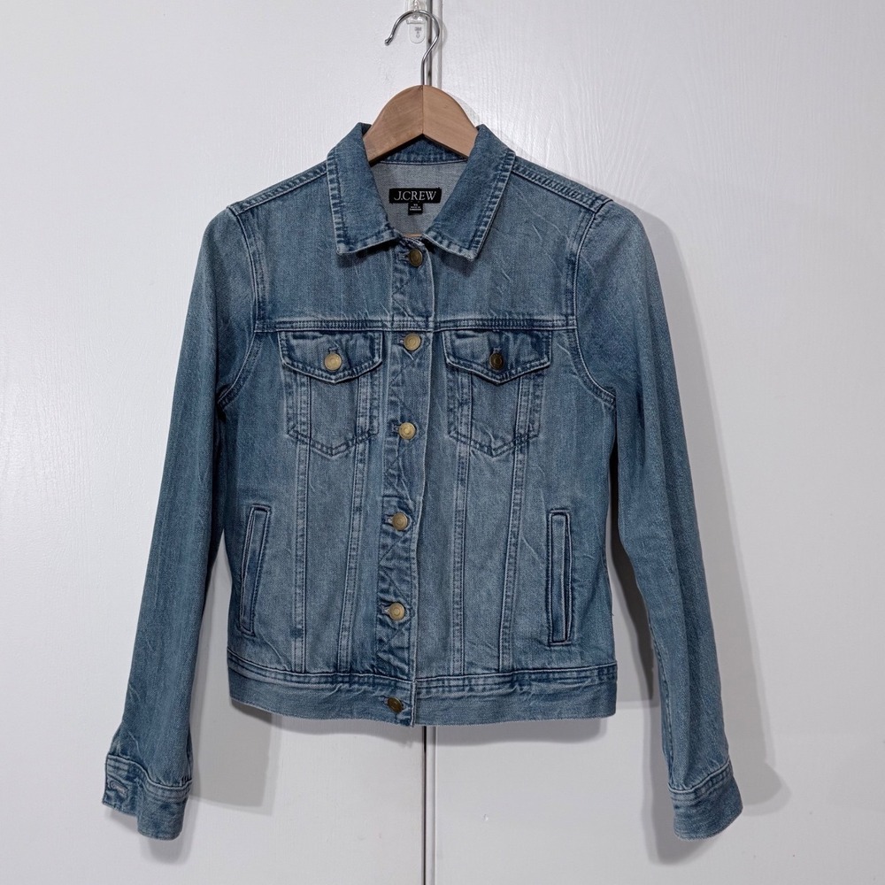 J. Crew XS Classic Denim Jacket in Brilliant Day Wash $98